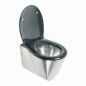 Sanela WC en inox - Cuvette de toilette suspendue, anti-vandalisme, inox SLWN 04