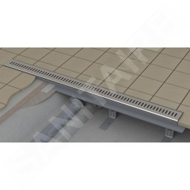 Ravak Zebra - Garniture de vidage pour douche avec grille en inox, 750 mm X01433