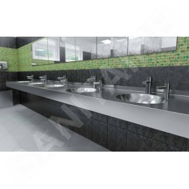 Sanela Robinet infrarouge - Mitigeur automatique de lavabo, alimentation 230 V CA/24V CC, inox SLU 93D