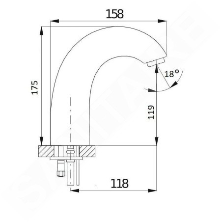 Jika Sensor - Mitigeur de lavabo électronique, alimentation secteur, chrome H3151T20043221