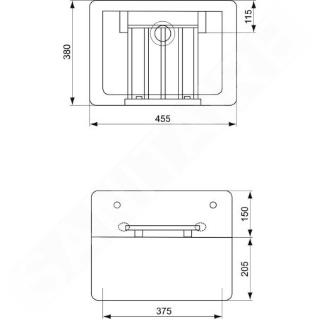 Ideal Standard Vidoirs - Vidoir 455x380 mm, avec une grille, blanc/chrome S593901