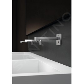 Geberit Brenta - Mitigeur de lavabo électronique Brenta encastré, avec mélangeur, longueur : 170 mm, alimentation par le