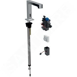 Geberit Brenta - Mitigeur de lavabo thermostatique électronique, alimentation secteur, chrome 116.197.21.1