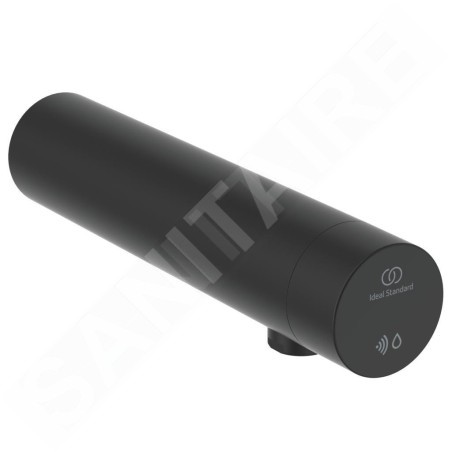 Ideal Standard SensorFlow - Mitigeur de lavabo à capteur sans mélangeur, alimentation depuis pile, noir satiné A7561XG