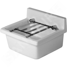 Duravit Starck 3 - Déversoir 480x425 mm, sans trou pour robinetterie, avec WonderGliss, blanc 03134800001