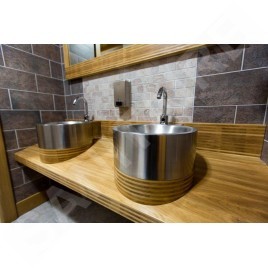 Sanela Lavabos en inox - Lavabo sans trop-plein, inox SLUN 17