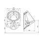 Sanela Urinoirs en inox - Urinoir avec rinçage intégré, anti-vandalisme, alimentation 6 V, inox SLPN 09CB