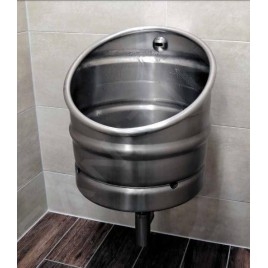 Sanela Urinoirs à capteur - Urinoir KEG avec rinçage automatique intégré, anti-vandalisme, alimentation 6V, inox SLPN 10EB