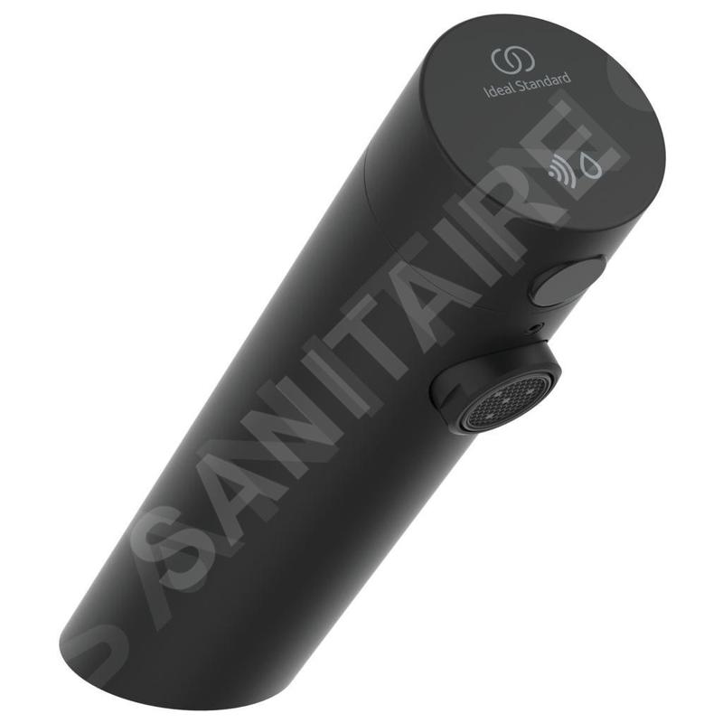 Ideal Standard SensorFlow - Mitigeur de lavabo à capteur sans mélangeur, alimentation depuis pile, noir satiné A7556XG