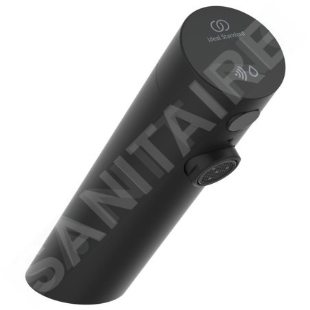 Ideal Standard SensorFlow - Mitigeur de lavabo à capteur sans mélangeur, alimentation depuis pile, noir satiné A7556XG