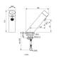 Ideal Standard SensorFlow - Mitigeur de lavabo à capteur sans mélangeur, alimentation depuis pile, noir satiné A7556XG