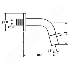 Hansa Nova - Robinet mural de lavabo, chrome 50868101