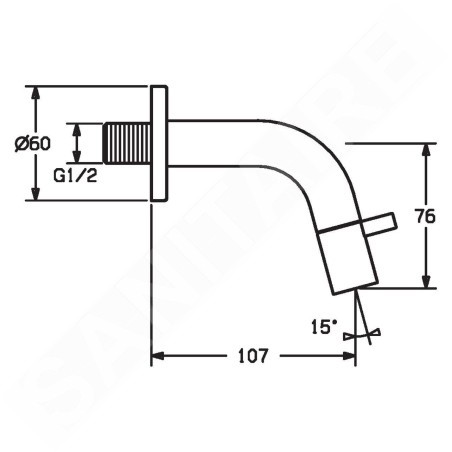 Hansa Nova - Robinet mural de lavabo, chrome 50868101