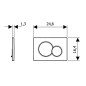 Geberit Sigma01 - Plaque de déclenchement, blanc/bleu/rouge 115.770.LB.5