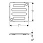 Geberit Accessoires - Grille inox pour le vidage par le sol, à visser 154.310.00.1