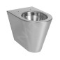 Sanela WC en inox - Cuvette de toilette sur pied, anti-vandalisme, inox SLWN 03