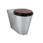 Sanela WC en inox - Cuvette de toilette sur pied, anti-vandalisme, inox SLWN 03