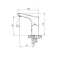 Sanela Robinet infrarouge - Mitigeur de lavabo automatique, alimentation depuis pile de 6V, chrome SLU 57B