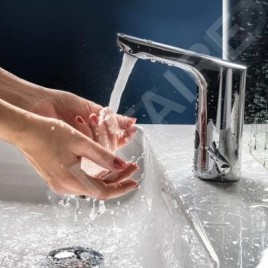 Sanela Robinet infrarouge - Mitigeur automatique de lavabo, alimentation 230 V CA/24V CC, inox SLU 76