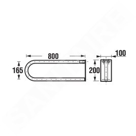 Jika Universum - Poignée rabattable 800 mm, inox H3897250030001