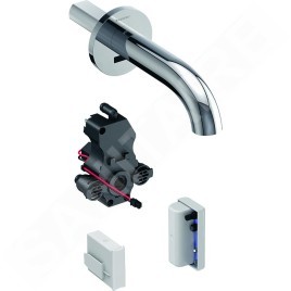 Geberit Piave - Mitigeur de lavabo électronique Plave encastré, sans mélangeur, longueur : 220 mm, alimentation par le