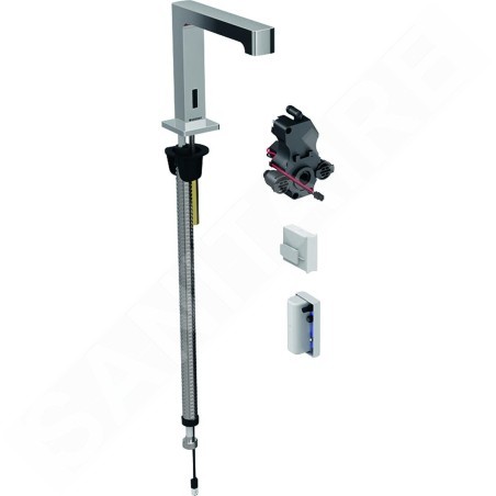 Geberit Brenta - Mitigeur de lavabo électronique, avec mélangeur, alimentation par le générateur, chrome 116.196.21.1