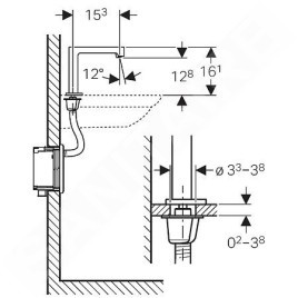 Geberit Brenta - Mitigeur de lavabo électronique, avec mélangeur, alimentation par le réseau, chrome 116.192.21.1