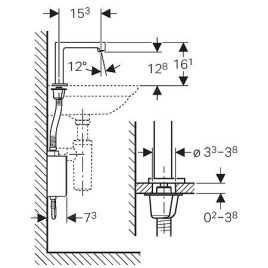 Geberit Brenta - Mitigeur de lavabo électronique, sans mélangeur, alimentation par le générateur, chrome 116.175.21.1