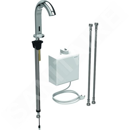 Geberit Piave - Mitigeur de lavabo électronique, avec mélangeur, alimentation par le réseau, chrome 116.162.21.1