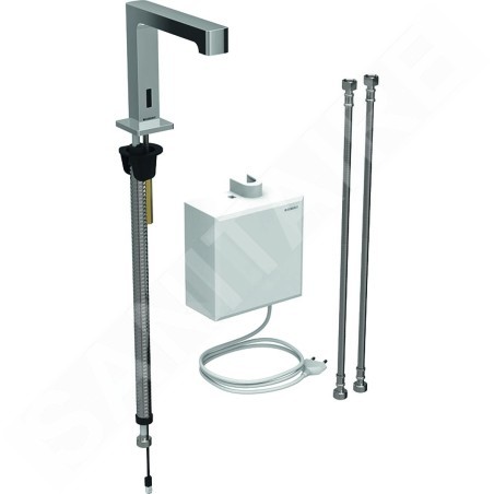 Geberit Brenta - Mitigeur de lavabo électronique, avec mélangeur, alimentation par le réseau, chrome 116.172.21.1