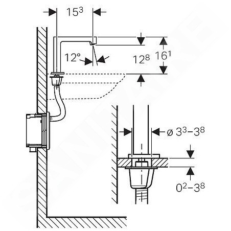 Geberit Brenta - Mitigeur de lavabo électronique, avec mélangeur, alimentation par le pile, chrome 116.194.21.1