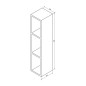 Sapho Espace - Etagère ouverte 200x940x220 mm, pin rustique ESC130-1616
