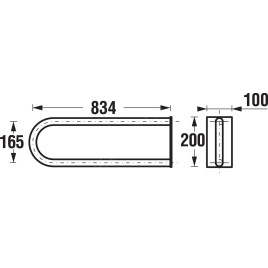 Jika Universum - Barre d’appui 900 mm, inox H3897240030001