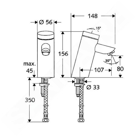Schell Puris SC - Soupape de pression à fermeture automatique, pour l'eau froide, chrome 021100699