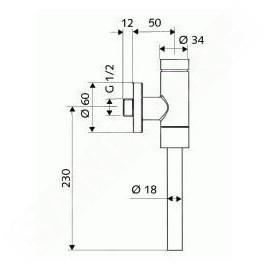 Schell Schellomat - Robinet de chasse pour urinoir à pression BASIC, chrome 024760699