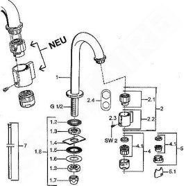Hansa Nova - Robinet de lavabo, chrome 00918101
