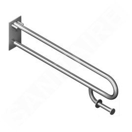Jika Universum - Poignée rabattable avec porte-papier toilette, 834 mm, inox H3897160030001