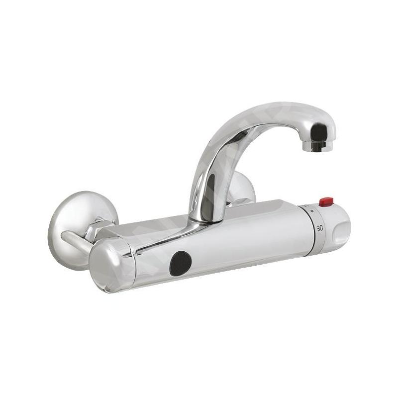 Sanela Robinet infrarouge - Mitigeur thermostatique de lavabo, lavabo 230 V CA/24V CC, inox SLU 25 Sanela Robinet infrarouge - Mitigeur thermostatique de lavabo, lavabo 230 V CA/24V CC, inox SLU 25