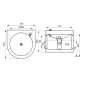 Sanela Fontaines à boire en inox - Fontaine à boire à suspendre 350x350 mm, inox SLUN 62
