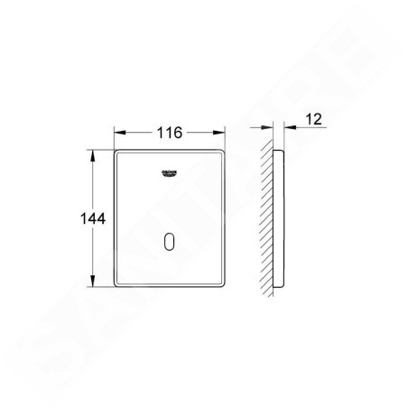 Grohe Tectron Skate - Électronique infrarouge pour urinoir, set de montage, blanc alpin 37321SH1