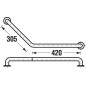 Jika Universum - Barre d’appui pour le bain, 305mm x 420mm,inox H3897130030001 Jika Universum - Barre d’appui pour le bain, 305mm x 420mm,inox H3897130030001