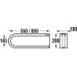 Jika Universum - Barre d'appui pour toilettes, 800mm, suspendue, pliable, à fixer au mur, blanc H3897250000001 Jika Universum - Barre d'appui pour toilettes, 800mm, suspendue, pliable, à fixer au mur, blanc H3897250000001