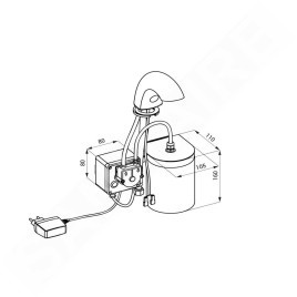 Sanela Robinet infrarouge - Mitigeur de lavabo automatique avec électronique ALS, alimentation réseau, inox SLU 46MD