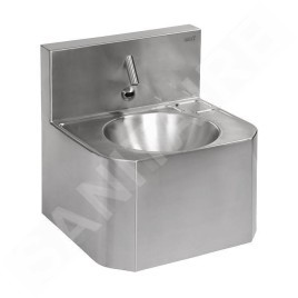 Sanela Lavabos en inox - Lavabo suspendu en inox avec appareil ALS, 24V, avec robinet thermostatique, 24V SLUN 72ET