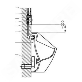 Sanela Accessoires - Rinçage automatique d'urinoir avec bouton piezo, alimentation secteur, inox SLP 02NP