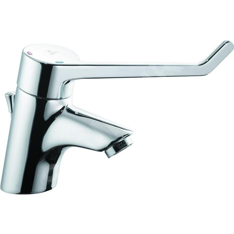 Ideal Standard CeraPlus - Mitigeur de lavabo de sécurité avec garniture de vidange levier de commande : 180 mm, chrome B8219AA