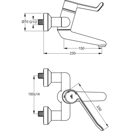 Ideal Standard CeraPlus - Mitigeur de lavabo, chrome B8223AA