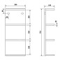Sapho Riwa - Armoire à étagères ouverte 300x700x150 mm, blanc brillant RIW300-0030