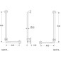 Ideal Standard Contour 21 - Barre d’appui, 900x400 mm, gauche, blanc S6474AC