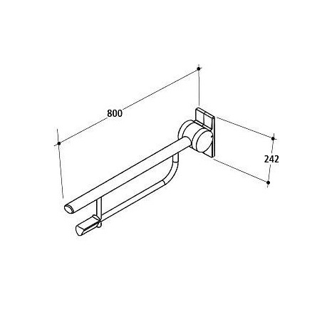 Ideal Standard Contour 21 - Barre d’appui à rabattement, blanc S6360AC
